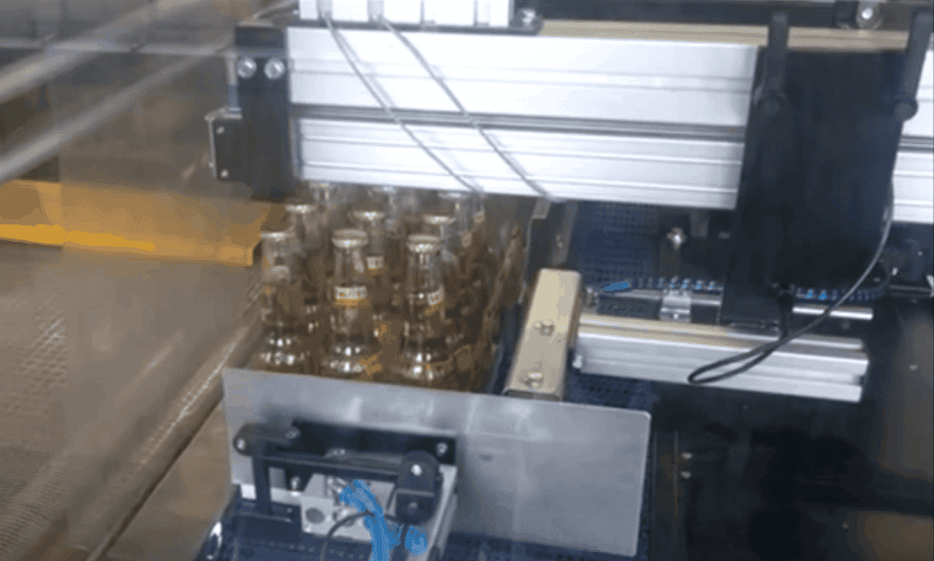 Warenvorschub mit Pusher-System